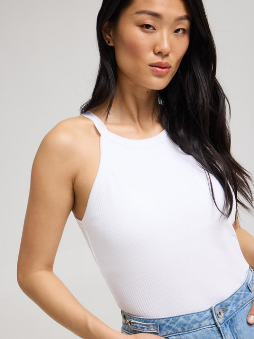 Ribbed Halter Tank Top