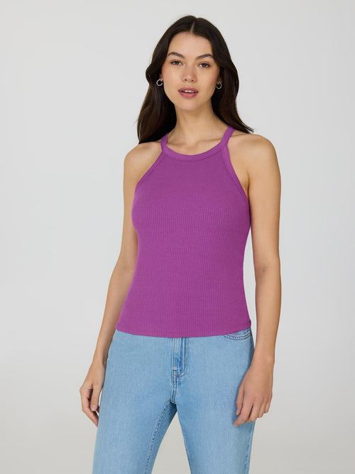 Ribbed Halter Tank Top