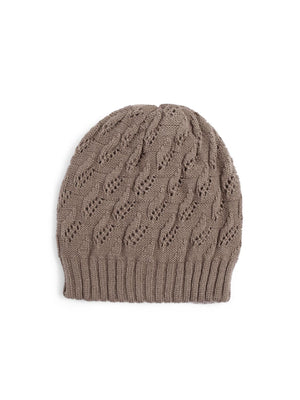 Knit Beanie Lt Brown