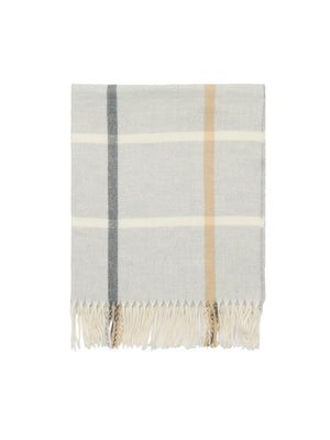 Soft Brushed Grid Scarf Charcoal