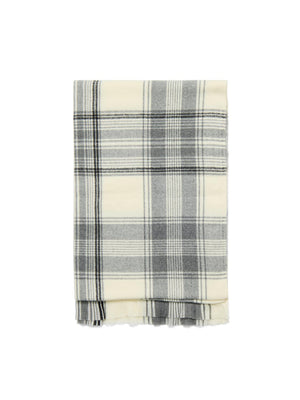 Soft Brushed Plaid Scarf Charcoal
