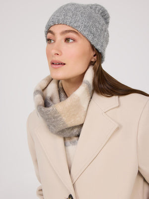 Fuzzy Ribbed Beanie Grey