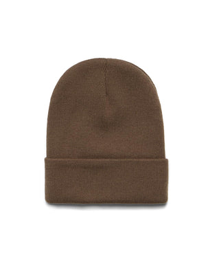 Fold Over Beanie Lt Brown