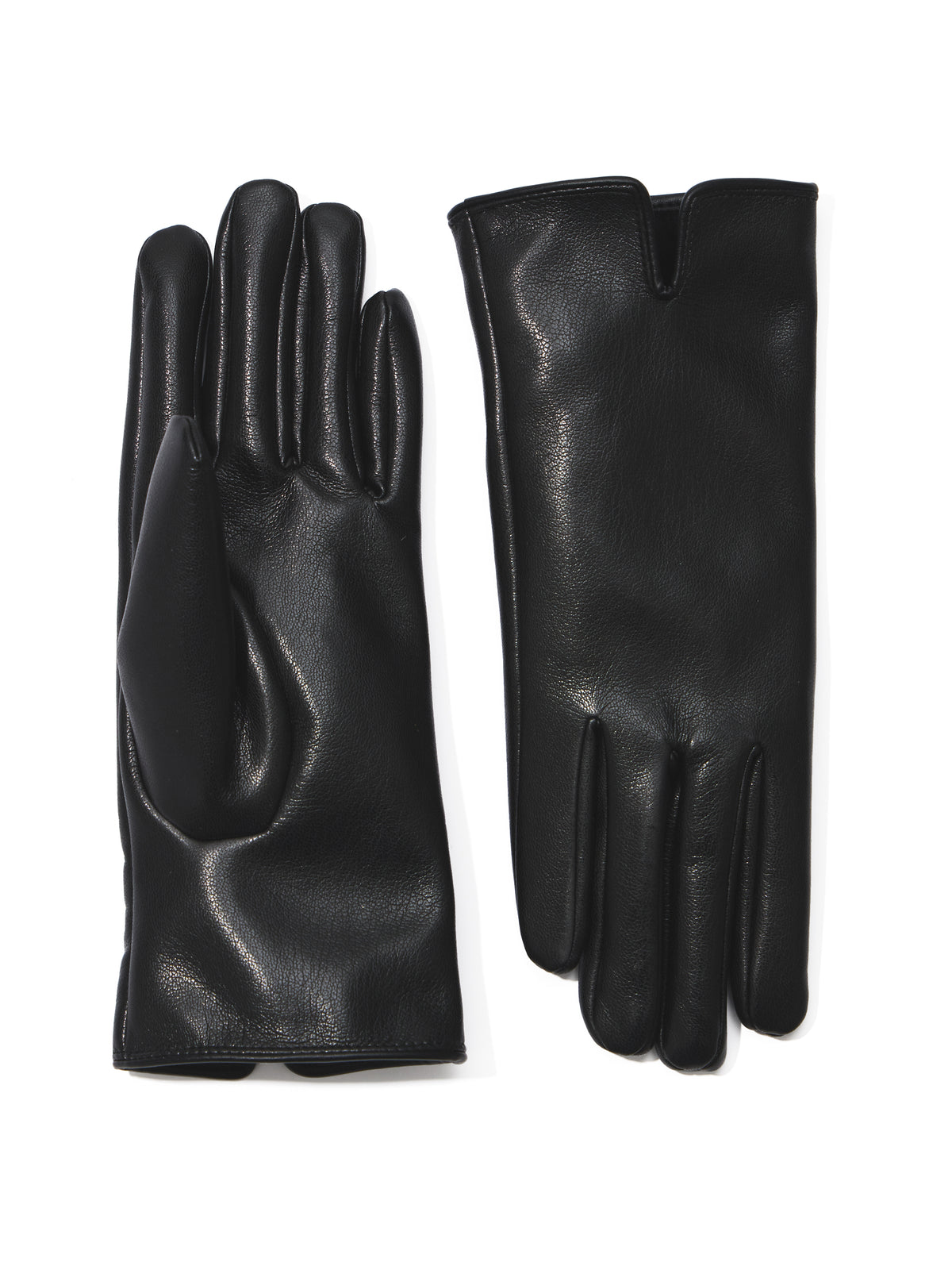 Gants en faux cuir avec doublure en velours