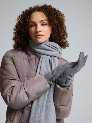 3-Button iTouch Gloves Charcoal