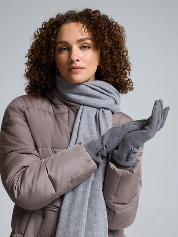 3-Button iTouch Gloves Charcoal