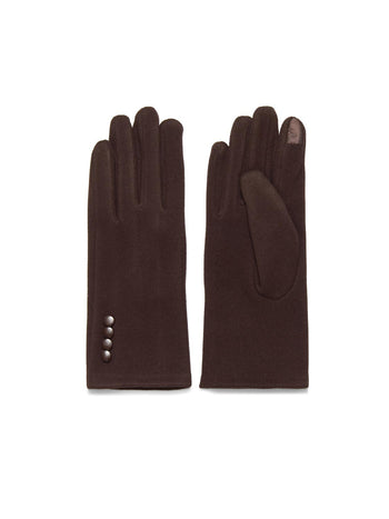 3-Button iTouch Gloves Brown