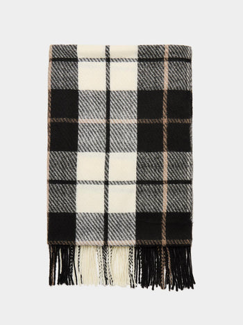 Check Plaid Scarf Black