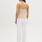 Black V-Neck Jersey Tank Top - Woman Wearing Soft Jersey Spaghetti Strap Top - Suzy Shier