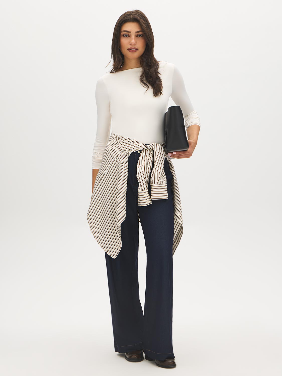 Double Layer Boat Neck Top
