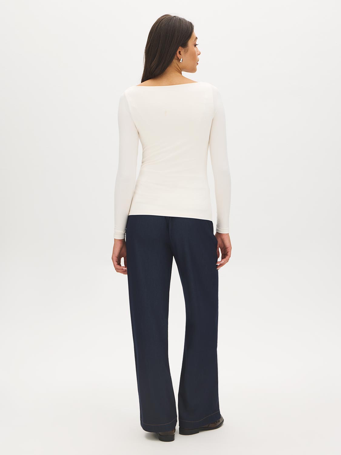 Double Layer Boat Neck Top