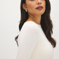 Double Layer Boat Neck Top