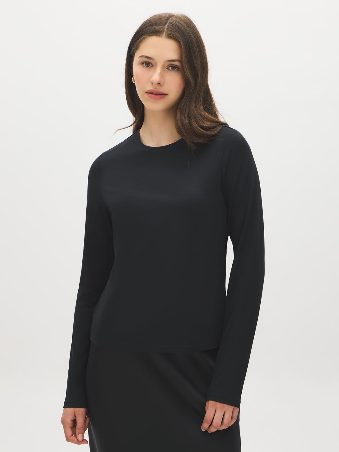 Long Sleeve Crew Neck Jersey Top