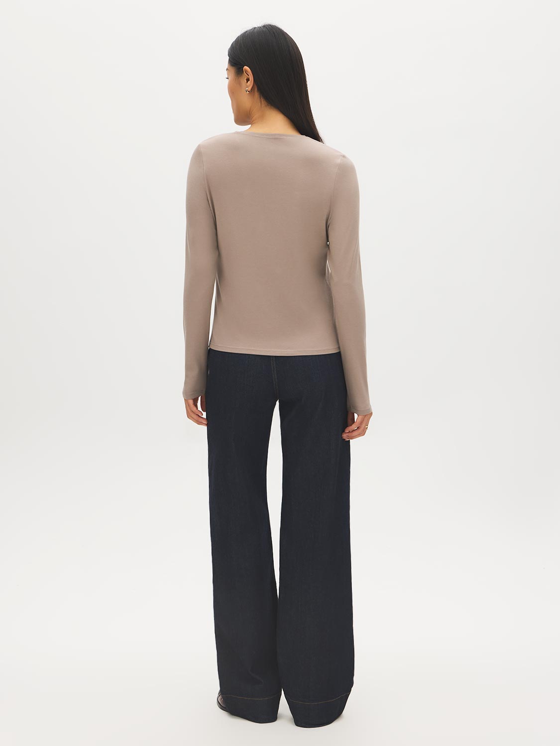 Long Sleeve Crew Neck Jersey Top