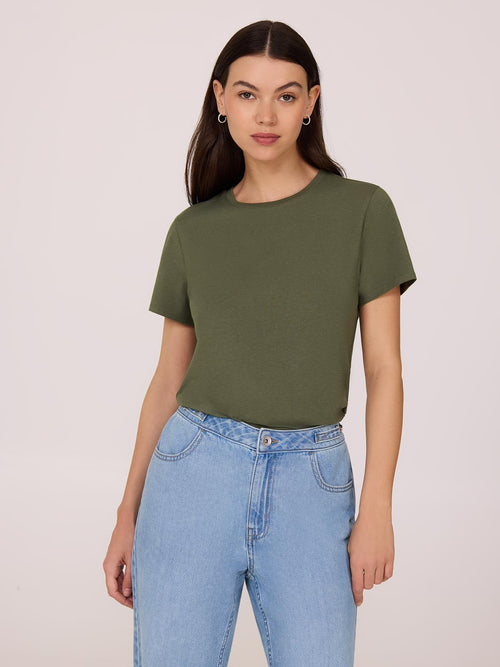 Short Sleeve Screw Neck T-Shirt