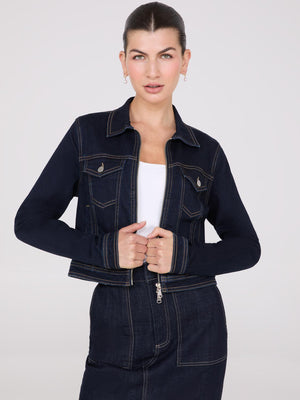 Veste ajustée en jean Dk Denim Blue