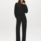 Coffee Bean Cloud Fleece Top with Drop Shoulder Sleeves - Front View - Suzy Shier