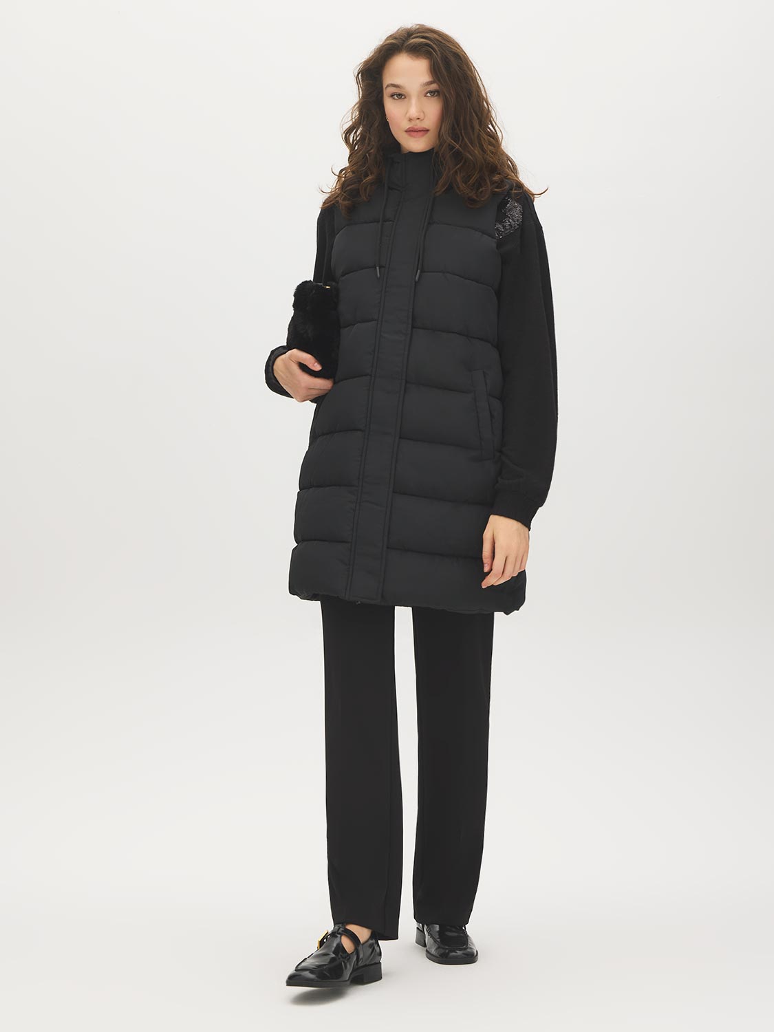 Quilted Long Puffer Vest