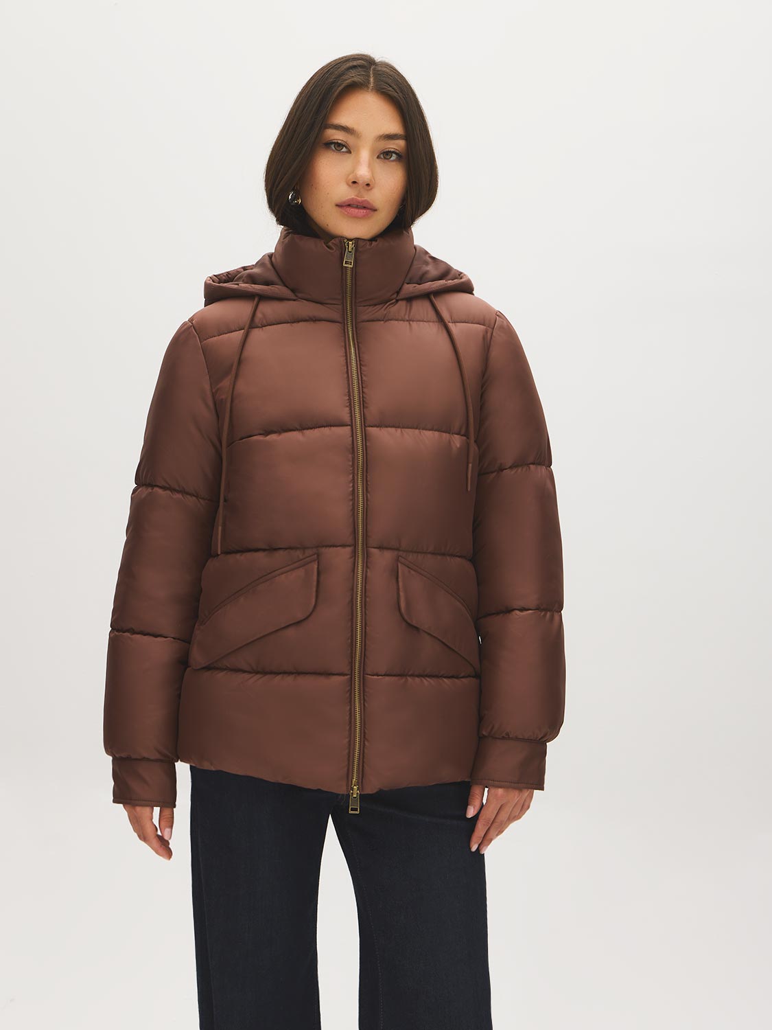 Mid-Length Hooded Quilted Puffer