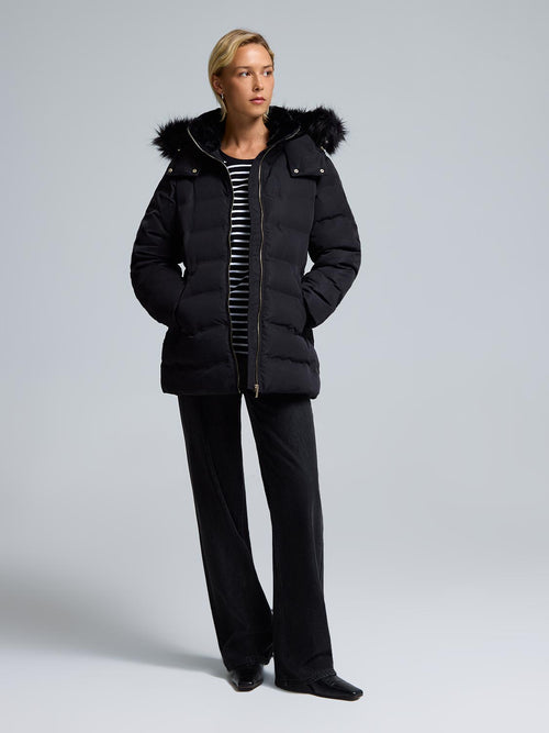 Faux Fur Hood Puffer Jacket