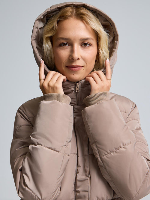 Long Quilted Puffer Jacket