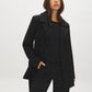Manteau court ceinturé en fausse laine avec col en fourrure amovible