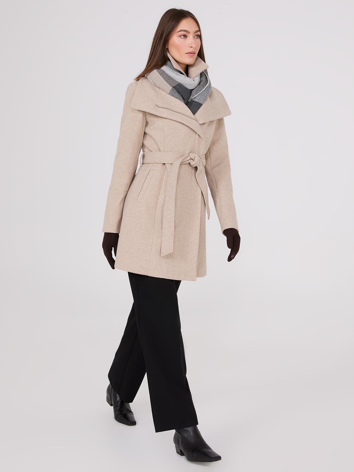 Double Collar Wrap Coat – Suzy Shier