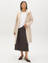 Makeup Faux Wool Funnel Neck Coat with Wrap Belt  - Suzy Shier