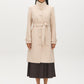 Makeup Faux Wool Funnel Neck Coat with Wrap Belt  - Suzy Shier