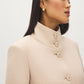 Makeup Faux Wool Funnel Neck Coat with Wrap Belt  - Suzy Shier
