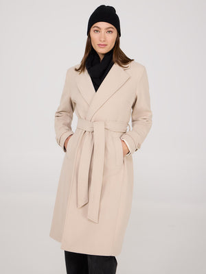 Manteau portefeuille en fausse laine Makeup