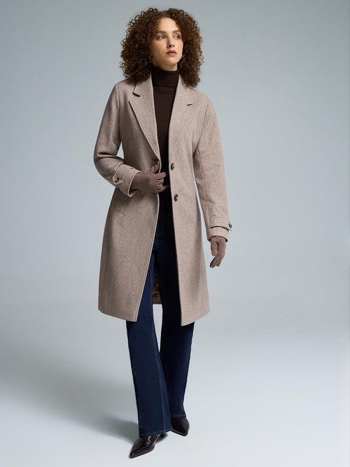 Faux Wool Wrap Coat