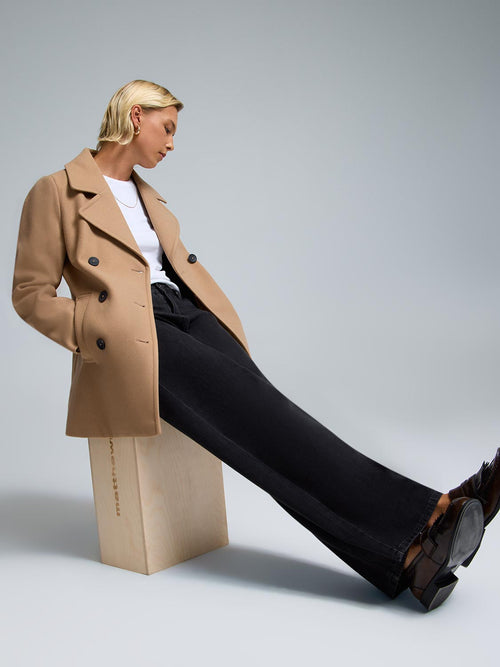 Faux Wool Peacoat
