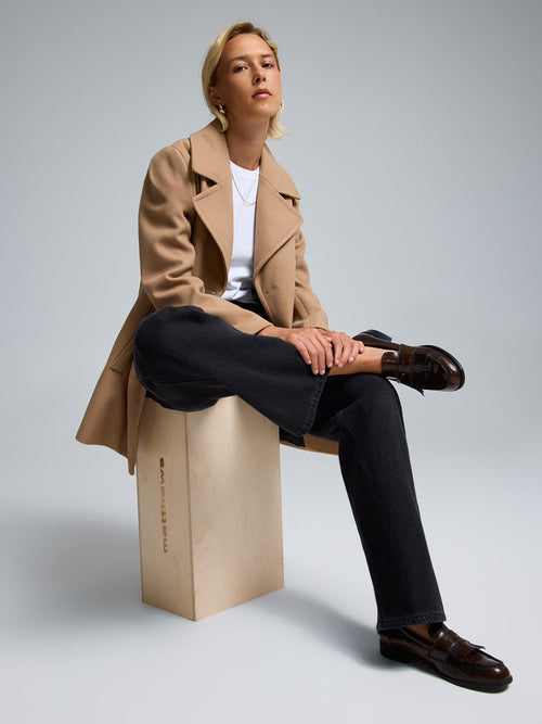Faux Wool Peacoat
