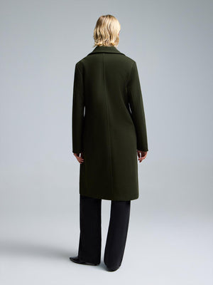 Manteau 3/4 à simple boutonnage Dk Green