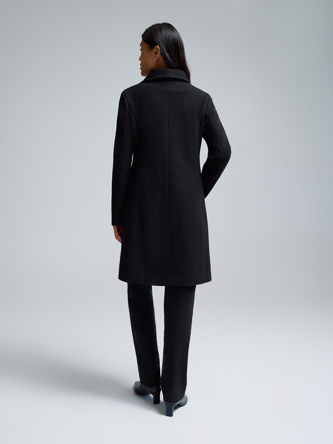 Faux Wool Asymmetrical Coat – Suzy Shier