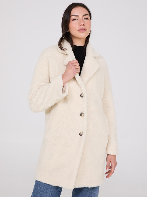 Manteau long en Sherpa