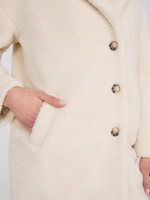 Manteau long en Sherpa Makeup