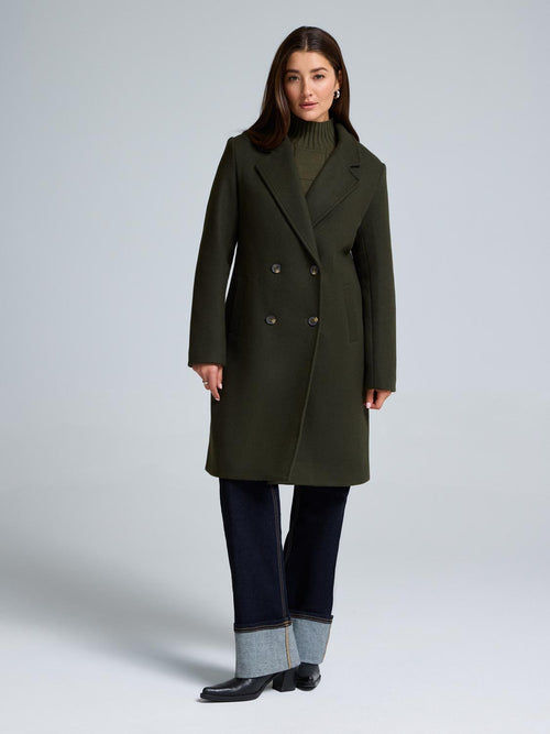 Double-Breasted Mid-Length Coat