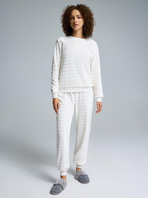 Pantoufles en fausse laine Grey