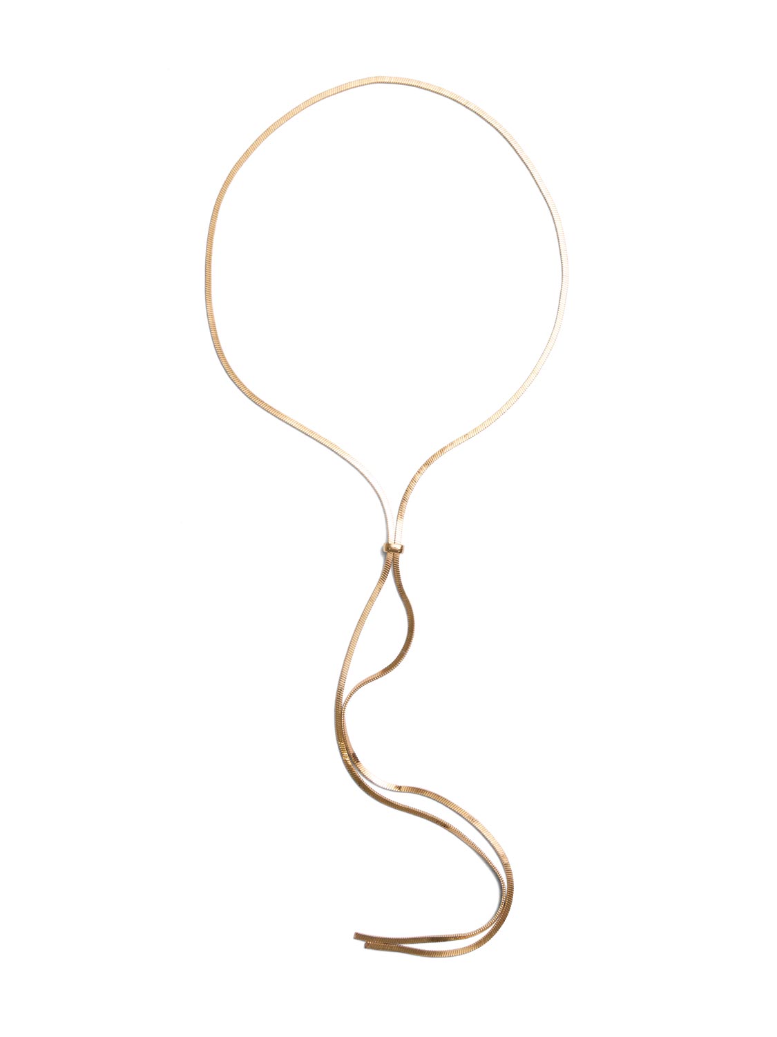 Collier lariat en chaîne serpent