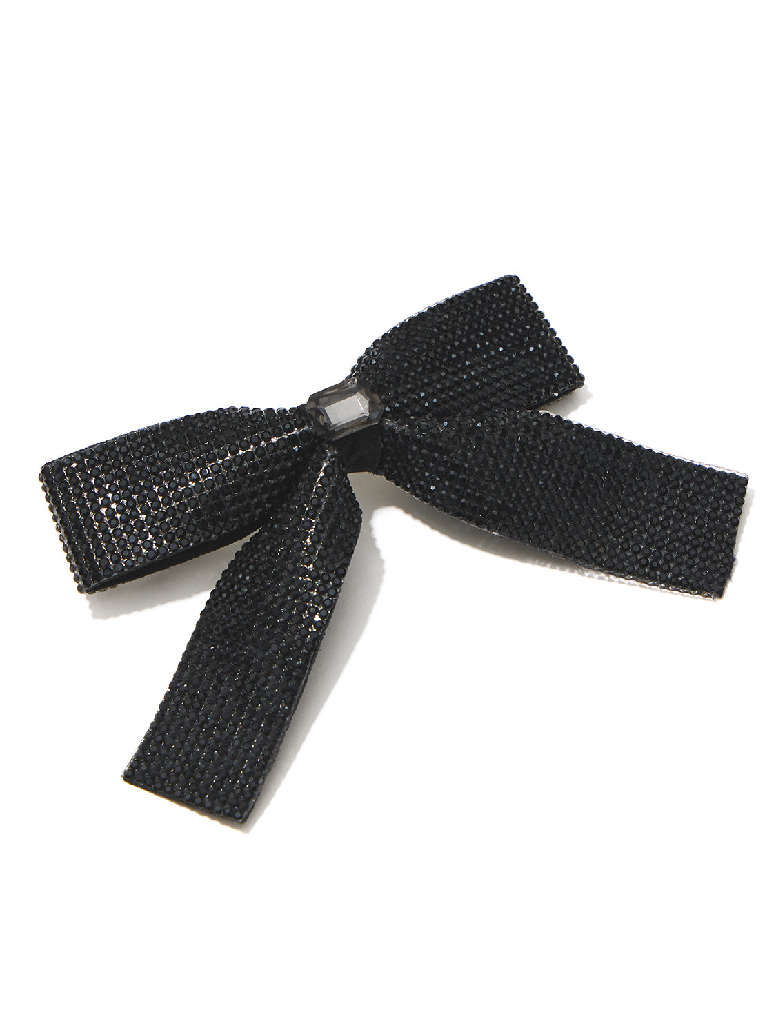 Barrette nœud strass