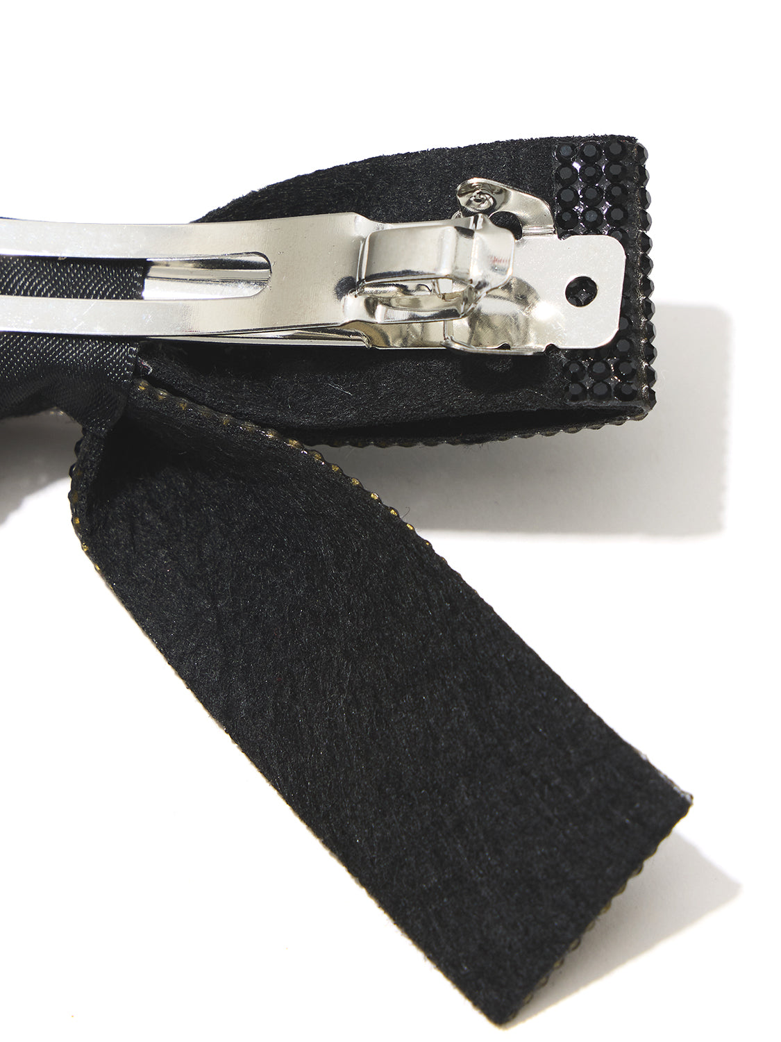 Barrette nœud strass