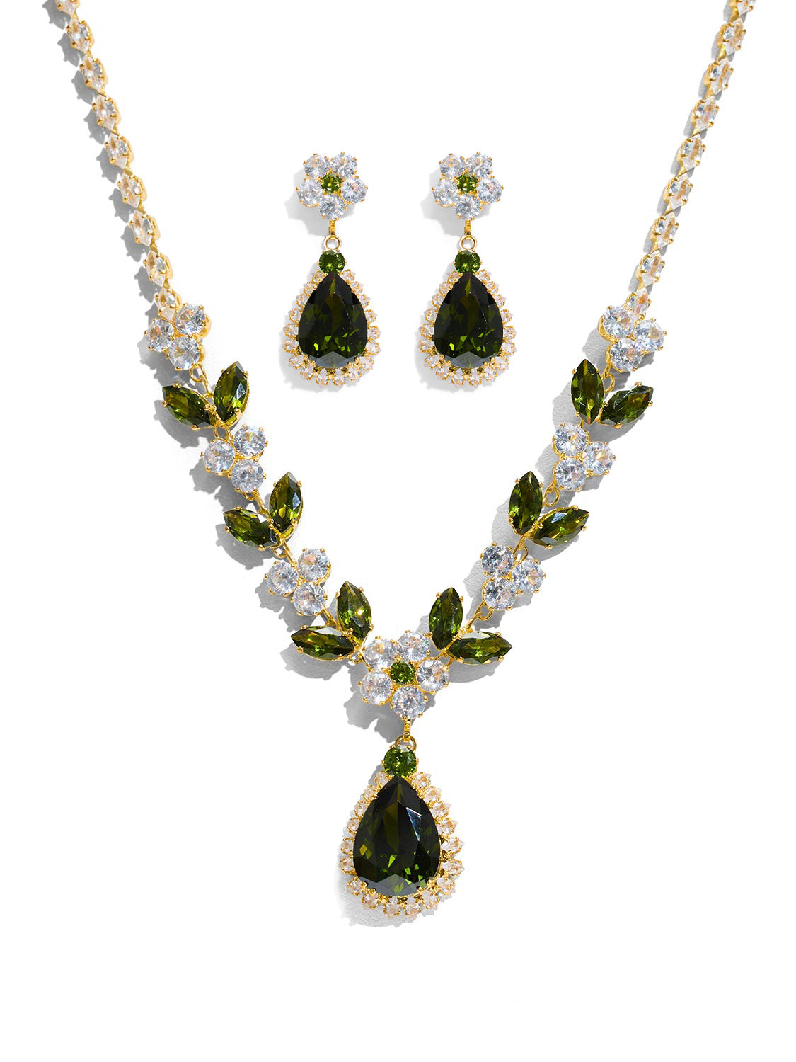 2-Piece Teardrop Gem Jewelry Set