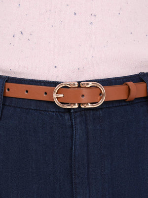 2-Pack Of Double Horseshoe Buckle Belts Multi