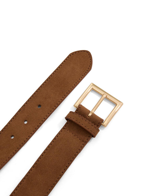 Ceinture en faux suède avec boucle dorée