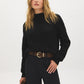 Ceinture en faux suède à boucle dorée