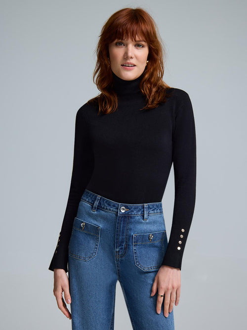 Ribbed Turtleneck Sweater