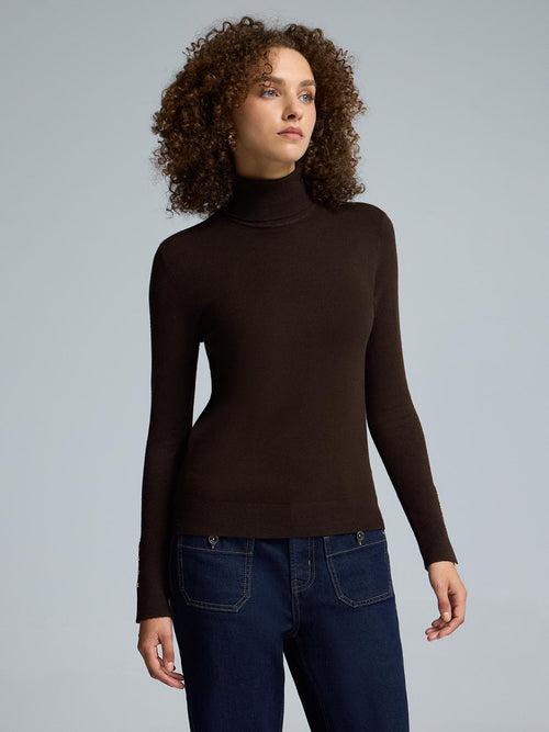 Ribbed Turtleneck Sweater