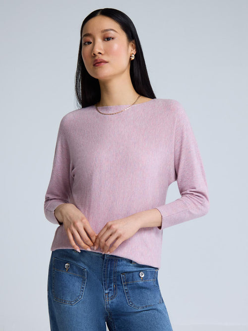3/4 Dolman Sleeve Boat Neck Sweater